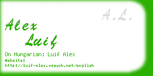 alex luif business card